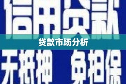 三江贷款市场分析
