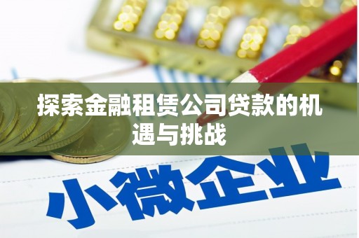 康县探索金融租赁公司贷款的机遇与挑战