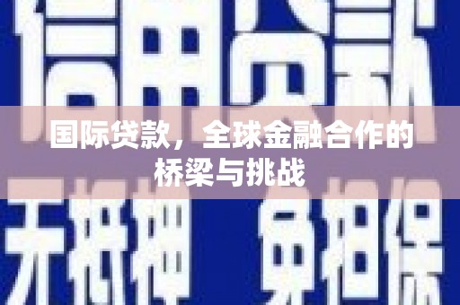 玛家国际贷款，全球金融合作的桥梁与挑战