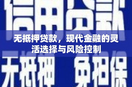 新都无抵押贷款，现代金融的灵活选择与风险控制