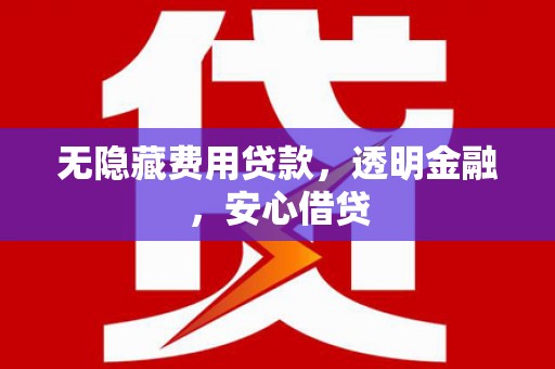 丰宁无隐藏费用贷款，透明金融，安心借贷