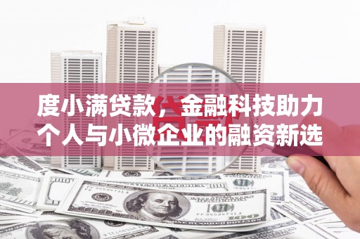 瑞金度小满贷款，金融科技助力个人与小微企业的融资新选择