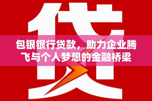 卑南包银银行贷款，助力企业腾飞与个人梦想的金融桥梁