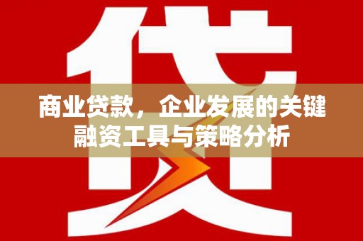 丰满商业贷款，企业发展的关键融资工具与策略分析