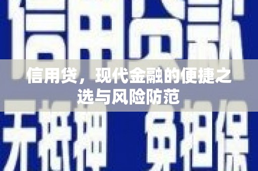 三沙信用贷，现代金融的便捷之选与风险防范